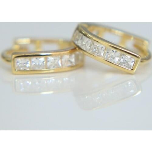 2017 New Arrival best friends 925 sterling silver earings U shape circle stud earrings for women Sparking cubic zirconia