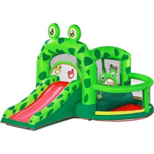 3-5 Kids Mini Inflatable Frog Bouncer with Slide and Small Ball Pool