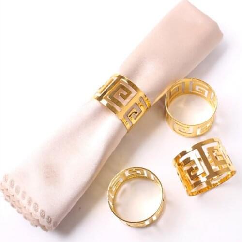3pcs/lot Creative personality metal napkin ring toast button ring napkin western buckle For Table Decoration Wedding napkin rin