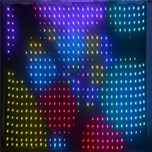 3x5m P9 Stage Video Cloth LED Vision Curtain DMX Control With SD card