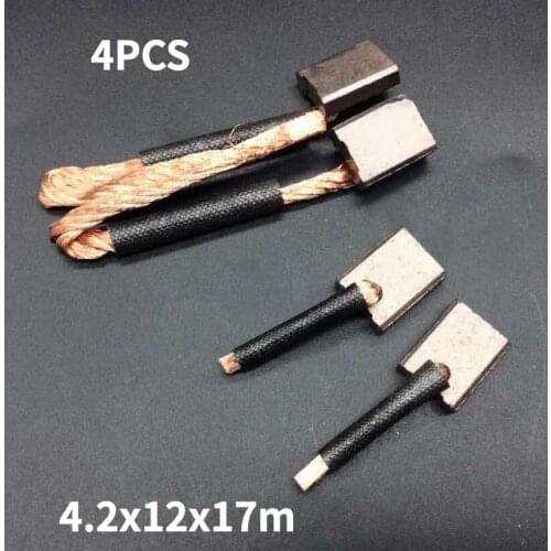 4pcs 4.2x12x17mm for Mitsubishi 491 Jinbei BYD F3 car starter motor carbon brush electric