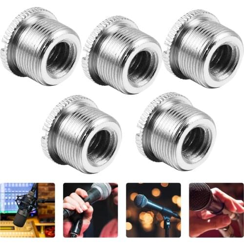 5pcs 3/8 to 5/8 Mini Microphone Screw Adapter Microphone Stand Screw Adapter