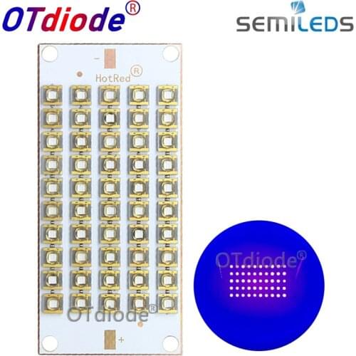 50W100W150W300W Semileds UV Lamp 395nm 405nm 420nm 430nm Purple LED Copper PCB for 3D Printer Flatbed 55*25mm glue curing light