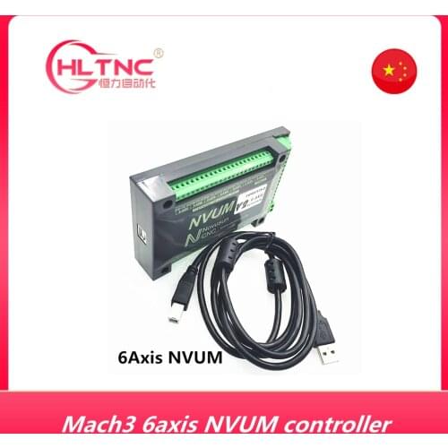 6 Axis NVUM CNC Controller 200KHZ MACH3 USB Motion Control Card for CNC Engraving Stepper Motor Servo motor from hltnc