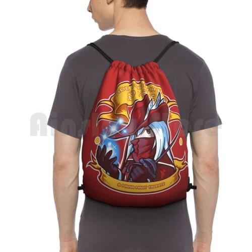 Adept , Charismatic Red Mage Backpack Drawstring Bags Gym Bag Waterproof Red Mage Red Mage Final Fantasy Final Fantasy