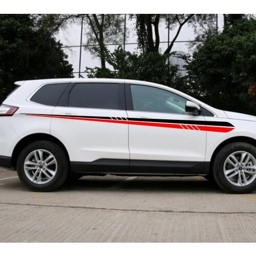 Car Decals Racing Sports Stripe 122'' for EDGE Vinyl Graphics Side Door sticker CB205