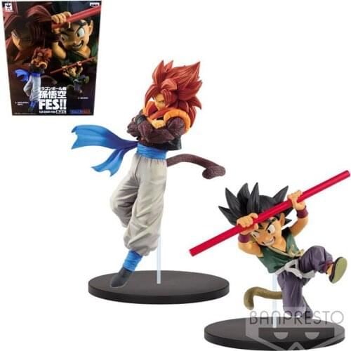 Bandai Original FES 7 Dragon Ball Anime Figures Little Goku Gogeta PVC Action Figure Collections Model Toys Kids Gifts