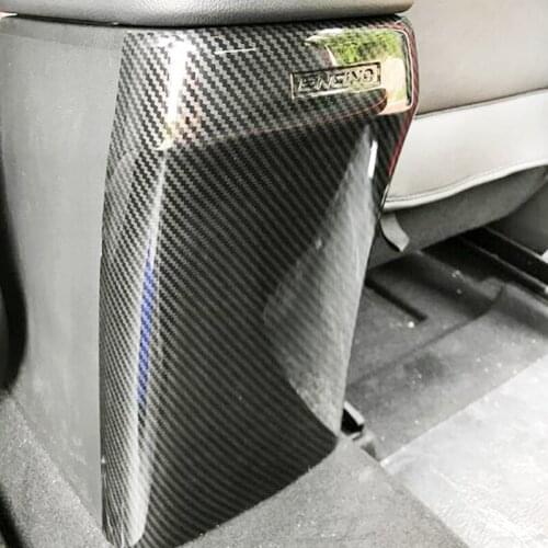 For Hyundai Kona Encino 2018 2019 ABS Matte and Carbon fibre car Rear back row guard kicking frame Cover Trim Car Styling