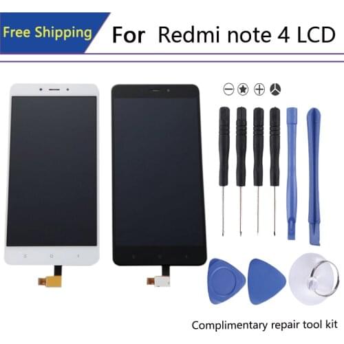 For Xiaomi redmi note 4 LCD display in Mobile LCDs Digitizer Assembly Parts Repair Parts AA Quality 5.5 Inch 10 táctil piezas