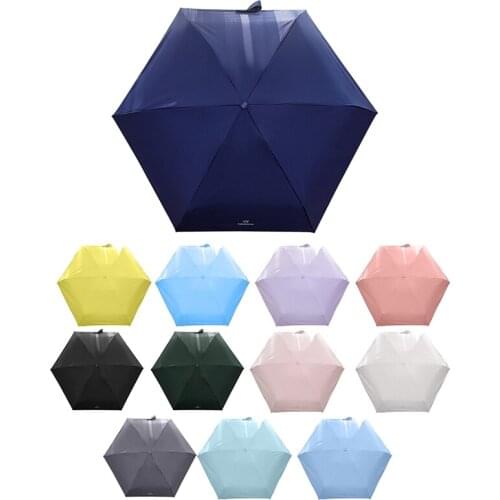 Travel Umbrella Mini Portable Lightweight Compact Parasol Windproof Compact Folding Umbrella for Sun