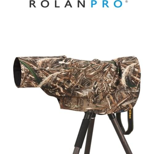 ROLANPRO Rain Cover Raincoat for Telephoto Lens Rain Cover/Lens Raincoat Army Green Camo Guns Clothing L M S XS XXS