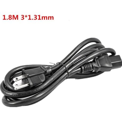 US Power cable American Power cord 3*1.31 square copper core 1.8M computer cable AC Adapters Notebook PDU/UPS Extension Cable