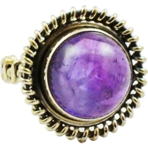 Lovegem Genuine Amethyst Ring 925 Sterling Silver,Size :4.75, AR3050