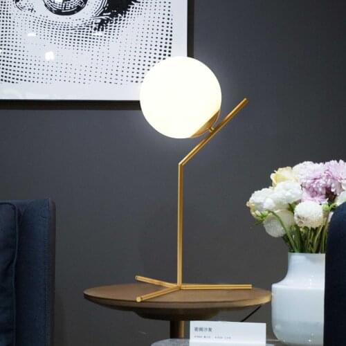 Indoor room decor ball table lamp eye protection reading light 110V 220V metal glass lighting led desk lamp for study