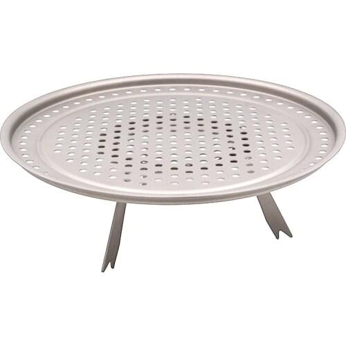 AIFreedom Pure titanium round adjustable height steaming tray for outdoor carrying