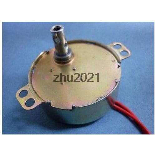 Brass Tone Metallic Housing Synchronous Motor 50/60Hz 3/4W AC 220V 2 Wires 5RPM/30RPM