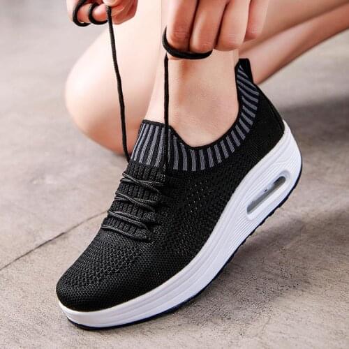 Platform Summer Sports Woman Socks Sneakers Black Sport Shoes for Women Running Shoes Ladies Knit Chausure Femme Jogging A-1289