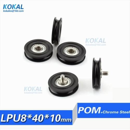 [LPU0840-10]Free Shipping 10pcs 608ZZ bearing coated with plastic POM roller fun catcher sliding bearing wheel nonstandard wheel