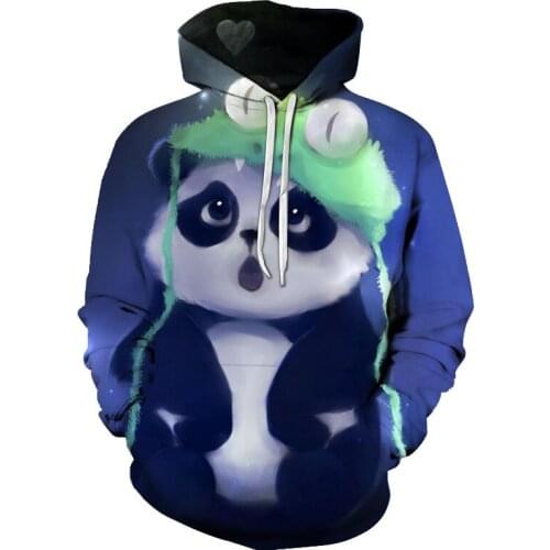 2019 new 3d-printed sweatshirt casual cartoon hoodie for women trend slim long-sleeved pullover for men and women