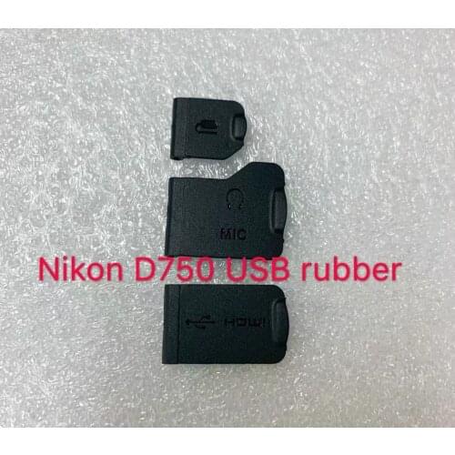 NEW Original camera parts For Nikon D750 USB cover shell with MIC HDMI GPS rubber