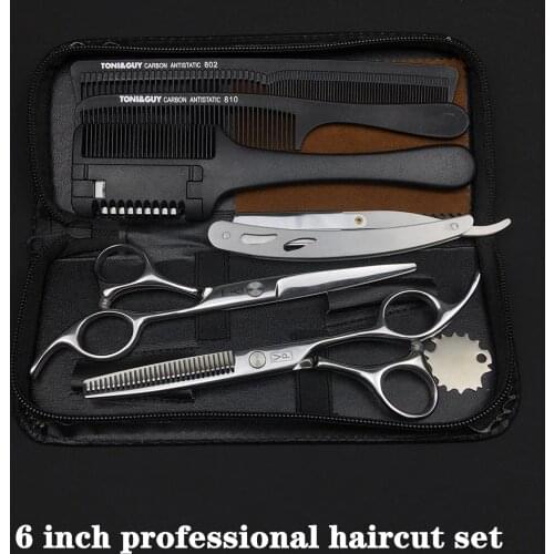 Haircut Scissors Cutting Professional Hairdressing Scissors 6.0 ‘’ 440c Japanese Steel Barber Scissors Cutting Thinning Shears
