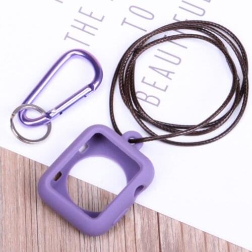 Necklace Pendant Protector Hanging Neck Silicone Durable Sport Solid All-inclusive For Apple With Buckle 38mm/42mm Flexible