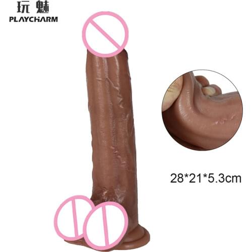 28cm Skin Feeling Realistic Dildo Soft Material Huge Big Penis With Suction Cup Sex Toys For Women Strapon Female Masturbation