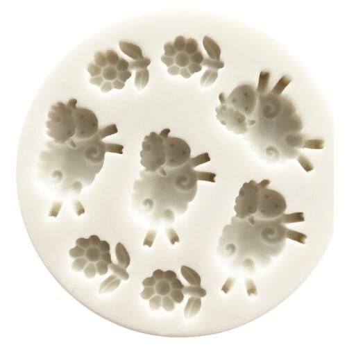 Sheep Fondant Silicone animal Childrens Day Mold Cake Decoration Fondant Cake 3D Mold Silicone Mould