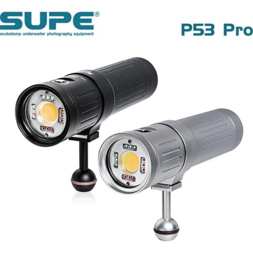 SUPE Scubalamp P53 PRO 5000Lumens White Red Blue Pink Strobe Underwater Strobe Light Photography Focus Light Scuba Diving Light