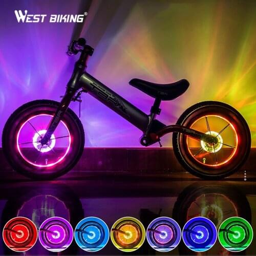 Bike Wheel Light LED Bicycle Wheel lights Smart Hub Spoke Kids Balance Bike Light accessories 7 Color 18 Modes USB Rechargeable