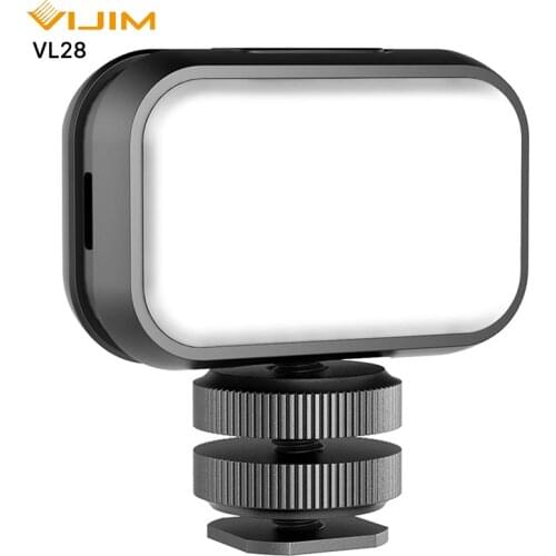 Ulanzi VIJIM VL28 6500K Mini Led Video Light Soft Fill Light with Diffuser 1.4w 120Lux Type-C Charger Portable Vlog Light