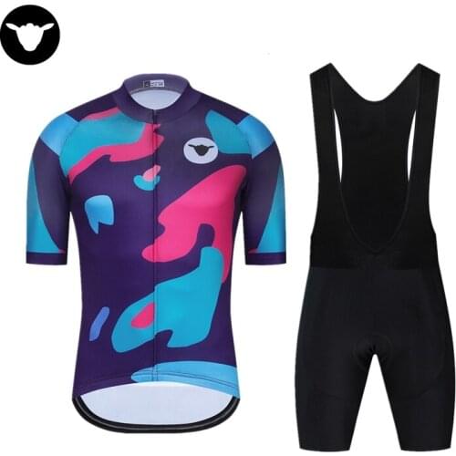 Cycling Jersey sets Bicycle Short Sleeve Bike Breathable Clothes Cycling Jersey Bib shorts