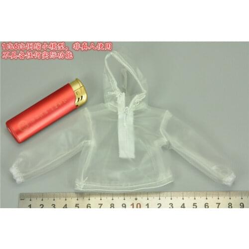 1/6 Scale DV-02 Trendy Beach Cool Women Transparent Coat Raincoat Model