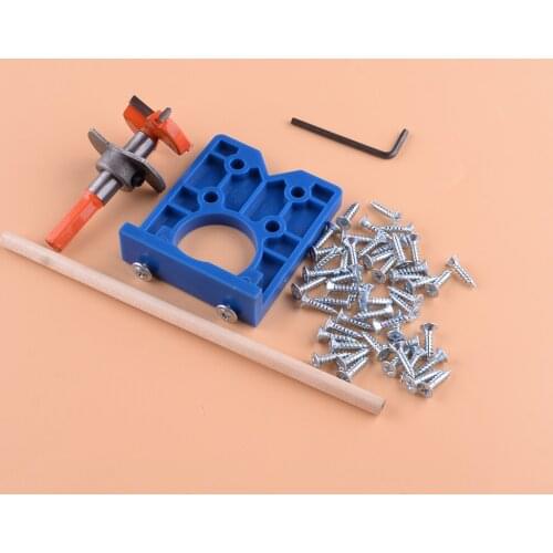 1 Set 35mm New Cabinet Hinge Hole Jig Locator Guide Tools For Wood Drilling Drill Saw positioning installation