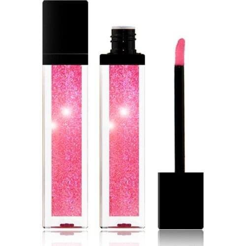10 Pieces Moisturizing Glitter Shiny Liquid Lipstick Private Label Tinted Vegan Long Lasting Lip Gloss Wholesale Custom Makeup