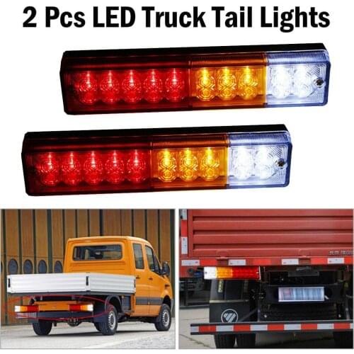 20 LEDs Tail Lights Truck Trailer Stop Rear Reverse Turn Indicator Lamp Light Universal for Trailer Truck UTE ATV Boat Caravan