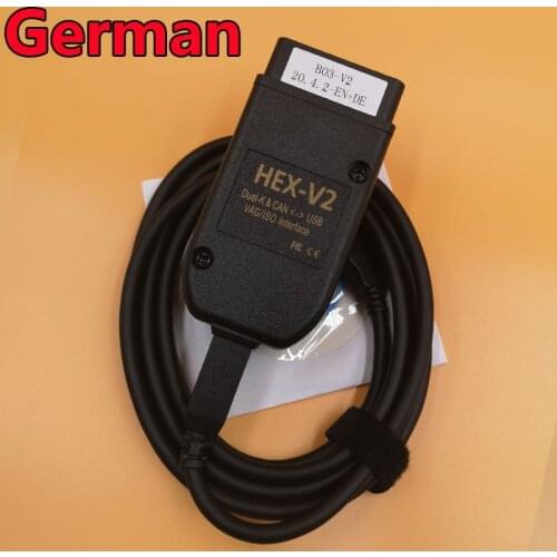 2021 VCDS VAG COM 21.3 vagcom 20.12 V2 USB Interface obd Diagnostics FOR VW AUDI Skoda Seat VAG 20.13 German English ATMEGA162
