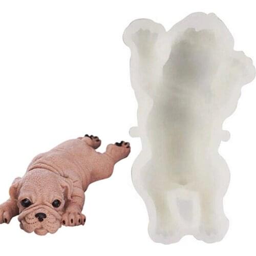 DIY 3D Shapi dog silicone chocolate cake mold cute dog mousse cake mold dog Chocolate Mold Soap jelly mould baking tool