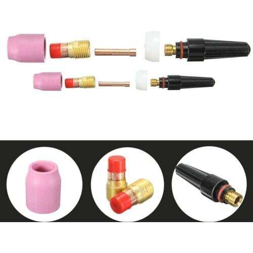 5Pcs Tig Welding Torch Stubby Cup Gas Collet Body Lens Kit For Tig WP-17/18/26
