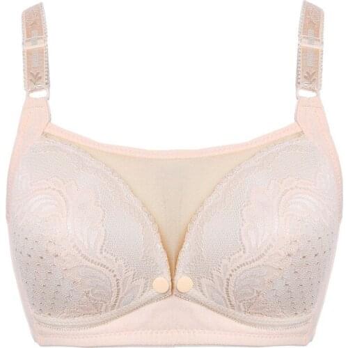 Anti-exposure Nursing Bra Thin Breast-feeding Underwear, Comfortable Gathering During Pregnancy, Front Opening Buckle