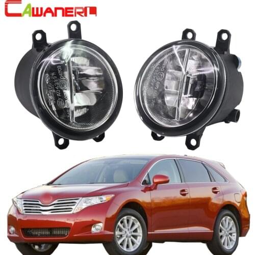Cawanerl For Toyota Venza 2009-2012 Car Styling H11 LED Fog Light 4000LM White 6000K Daytime Running Lamp DRL 12V 2 Pieces