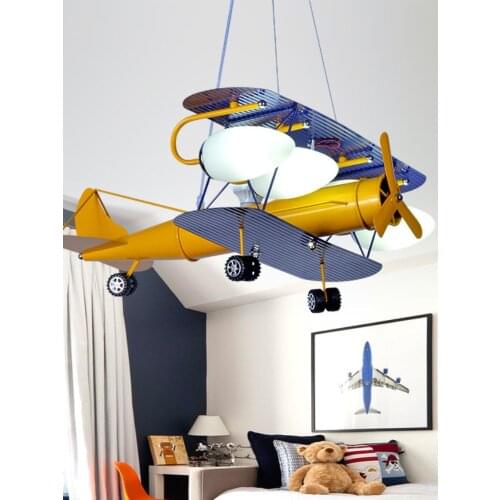 Kids Room Lamp For Children Chandelier E27 Airplane Hanging Lamp Light Kids Room Led Light Children Bedroom Lighting