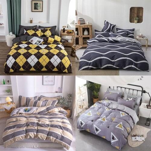 Home Textile Geometry Print Style Bedding Sets 3/4pcs Childrens Boy Girl And Adult Bed Linings Duvet Cover Bed Sheet Pillowcase