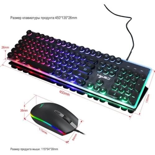 LX9B Mechanical Gaming Keyboard RGB LED Backlit Wired Keyboard with Red Switches for Windows Gaming PC