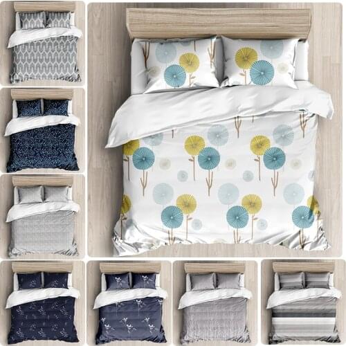 Household Bedding Set Fresh And Simple Queen Size King Bed Cover Nordic Duvet Cover Sheet Duvet Cover + Pillow Cover