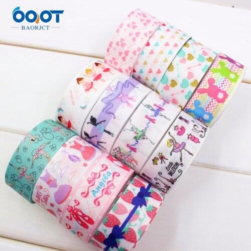 1612136 ,1'' 25MM cartoon love Printed grosgrain ribbon, DIY handmadeHair accessories gift wrapping , Decorative materials