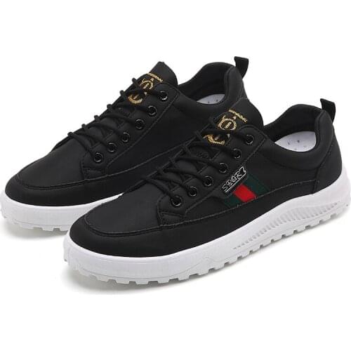 Spring and autumn new breathable sneakers microfiber mens casual white shoes lace-up sneakers casual shoes mens shoes