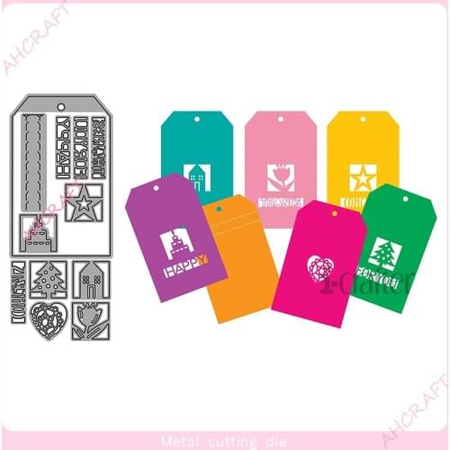 Tag label Metal Cutting Dies for DIY Scrapbooking Photo Album Decorative Embossing PaperCard Crafts Die2020