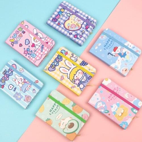 A6 A7 mini notebook trumpet portable cute carry small notepad school office supply memo sheets kawaii cartoon style notebook