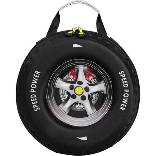 Cartoon Car Tyre Children Backpack Satchel Car Tyre Shaped Backpack Daily Bagpack Cartoon Children Nylon School Bag